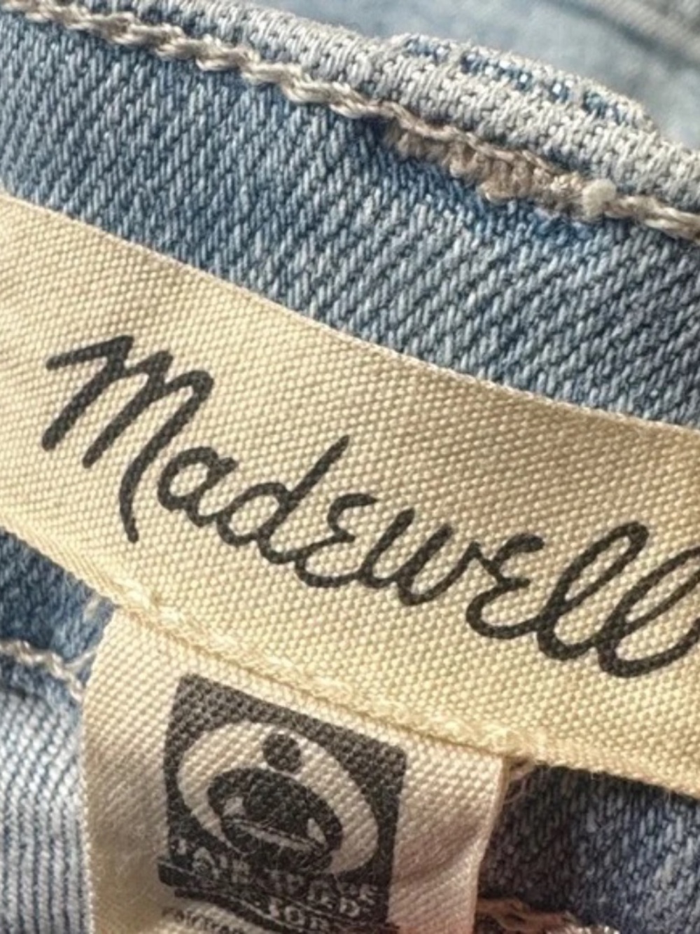 MADEWELL - 11" High-Rise Flare Jeans in Eversfield Wash: Knee-Rip Edition sz 28 - Picture 8 of 12